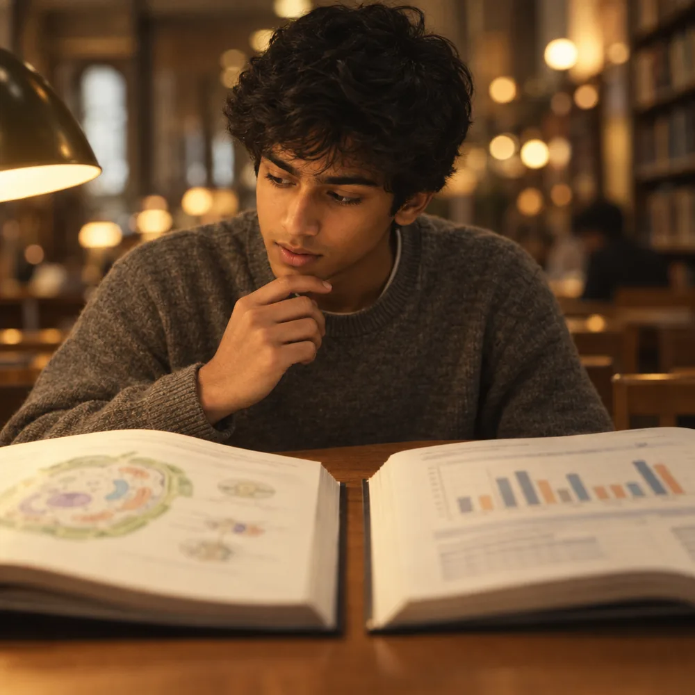 Student combining two subjects for an interdisciplinary Extended Essay